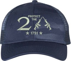 Protect The 2nd Amendment 1791 Guns Embroidered One Size Fits All Baseball Hats