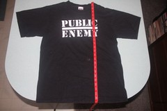 Vintage 2000s Public Enemy T Shirt size medium Black and White Logo Rap Hip Hop
