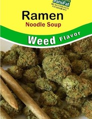 Ramen Noodle Soup Flavor Weed Flavor Marijuana Humor T-Shirt (Size 2XL)