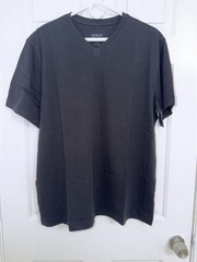 NWOT-Pact-Men’s Organic SoftSpun Essential V-Neck Tee-Black- Size (LARGE)
