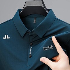 Polo A Cuadros Elegante Para Hombre Camisa De Manga Corta Camiseta Ajustada Lujo