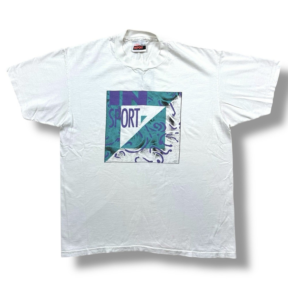 Vintage 90s Insport Retro Sports Graphic Art T-Shirt Men’s Size XL USA Made