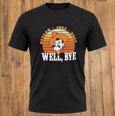 Bella + Canvas XL Black Crew Neck Graphic T-Shirt OSU Cowboy “Well, Bye”