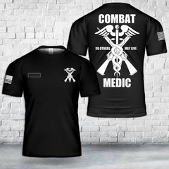 Custom Name US Army Combat Medic AOP Shirt Military 3D Shirt Full Size S-5XL