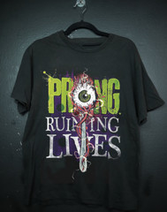 Prong Ruining Lives T-Shirt Short Sleeve Black All Size
