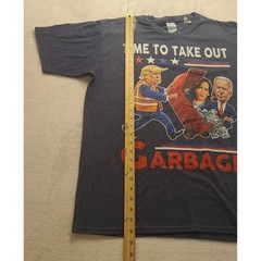 Port & Company Donald Trump Take Out Garbage Men’s T-Shirt Navy Blue Large