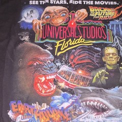 Universal Studios E.T. Ringer Graphic T-Shirt Black/White Cotton Men’s L