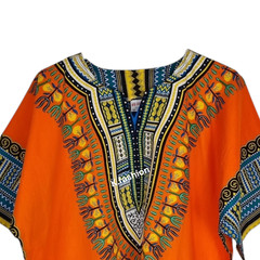 100% COTTON Unisex Dashiki Africa Tribal Print Festival Kaftans Shirt Blouse Top