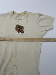 Vintage 60s Native American Chief Head T Shirt School BC USA Made Sz S 50s