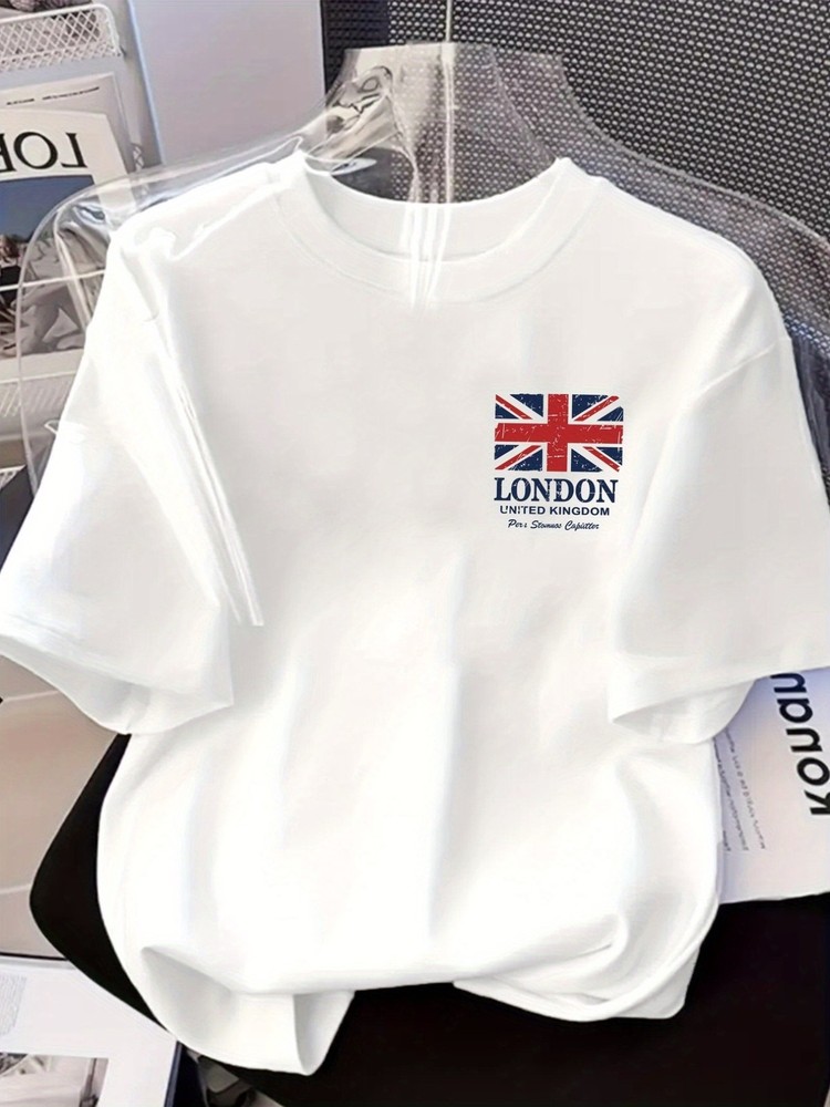 London United Kingdom T-Shirt | Union Jack Flag Graphic Tee