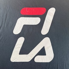 Fila Mens Black Graphic Logo T-Shirt Short Sleeve Cotton Tee 1XL