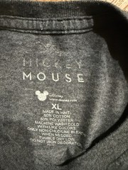 MICKEY MOUSE Shirt Adult Extra Large Retro Gray Walt Disney Crew Neck T-Shirt