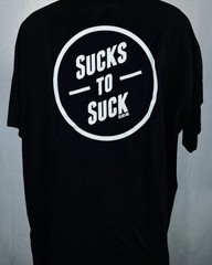 Men’s CLSC Graphic Print Logo Front and Back Sucks To Suck shirt Black Size 3xl