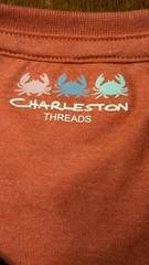 Charleston Threads T Shirt Mens Medium Pink Pocket Tee Plaid Patch Short Sleeve