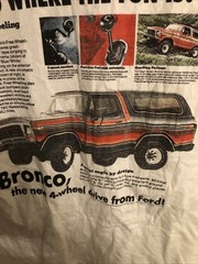 Ford Bronco “Blaze A Bronco Trail…” Size Mens Medium White Graphic Tee. Cotton