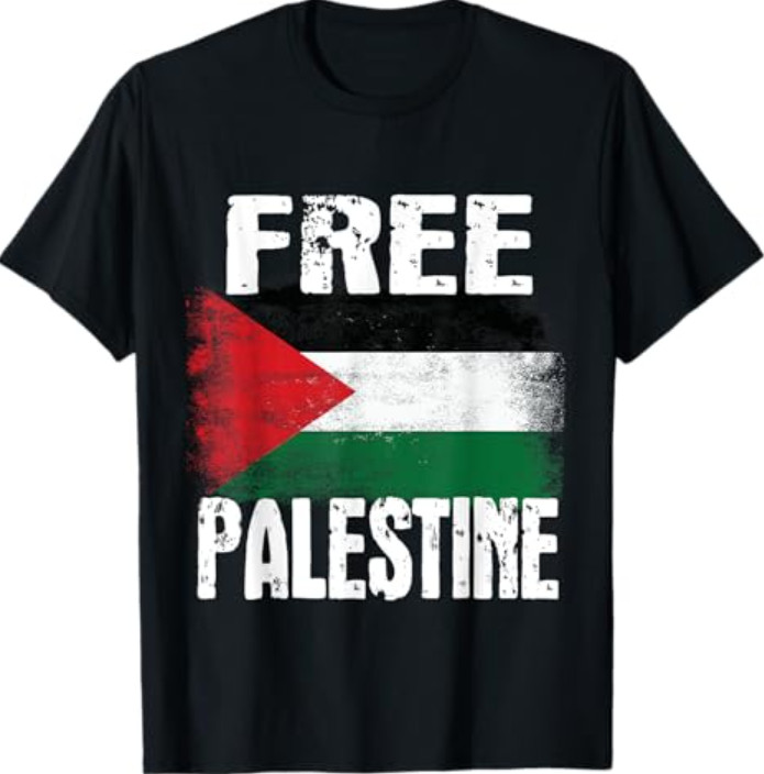 Free Palestine Arabic big Palestine Flag Free Gaza T-Shirt
