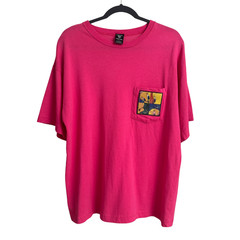 VTG 90s Warner Bros Studio Store Shirt Tweety Bird 3D Lenticular Patch Pocket