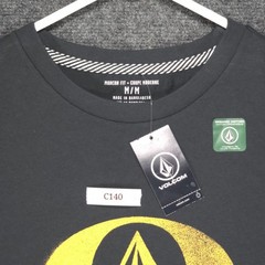 Volcom Mens Medium Black Elliptical Stone Logo Organic Cotton T-Shirt NWT