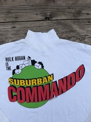 Vintage 1991 Hulk Hogan Suburban Commando White XL Long Sleeve Tee. Movie Promo