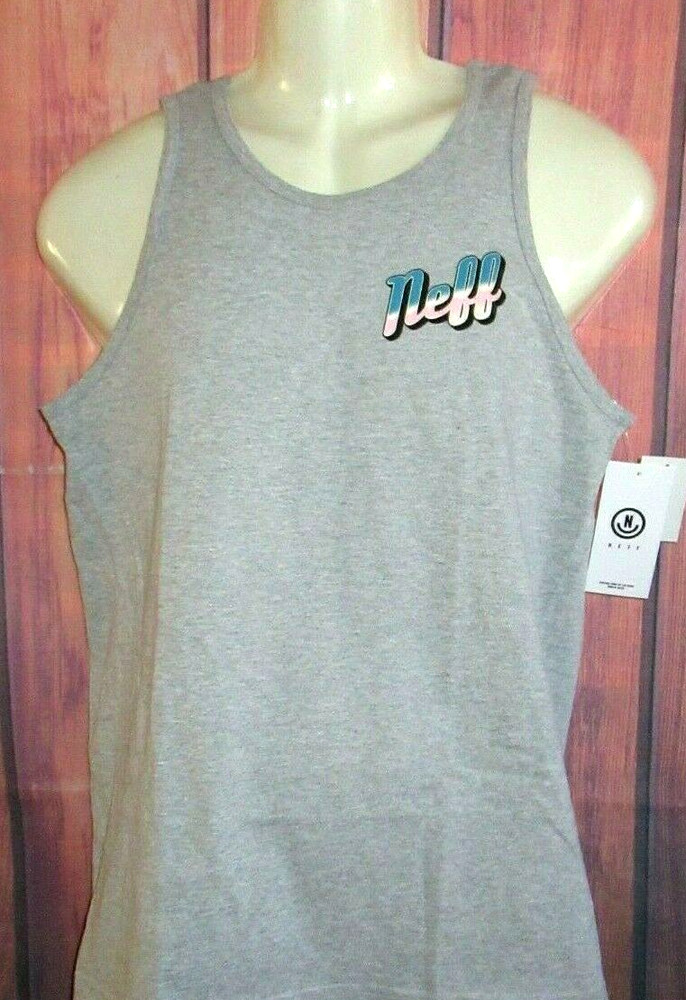 MENS NEFF GRAY TANK TOP T-SHIRT SIZE M