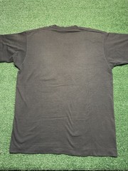 Vintage 90s BVD Black Blank Pocket T-Shirt Size Large Made In USA FADED