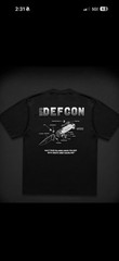 Defcon Group x Half Face Blades HFB Heavyweight Tee Black Large