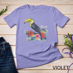 Retro Style Summer Tropical Flowers Leaf Birds Beach Toucans Unisex T-shirt