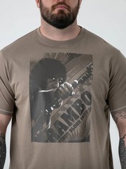 D555 Duke Big Mens Rambo Printed T-Shirt Licensed Product Stone 2XL-8XL (601916)