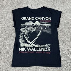 Nik Wallenda Shirt Mens Medium Black White Grand Canyon Tight Rope World Record