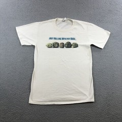 Just Rolling With My Buds T Shirt Men’s Small Off White 420 Weed Fruit Of The Lo
