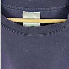 Carhartt FR Flame Resistant Long Sleeve Pocket T-Shirt Navy Blue Distressed Mens