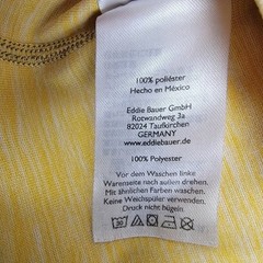 Eddie Bauer Mens Large Yellow Marled Short Sleeve T Shirt FREE-DRY Athleisure