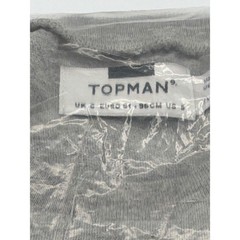 Topman Mens Longline T-Shirt Grey Crew Neck Raglan Sleeve 71Q01PGRY New Small