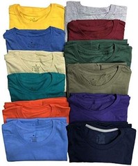 BILLIONHATS 36 Pack Mens Cotton Short Sleeve Lightweight T-Shirts, Mixed Bright