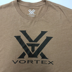 Vortex Core Logo T-Shirt Mens XL Short Sleeve Coyote Heather Graphic Tee