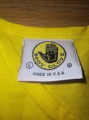 Vintage 90s Body Glove tank top shirt L surfing beach yellow