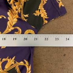Men’s Size Large Plum Gold Printed Lightweight Short Sleeve Crew Neck Tee New