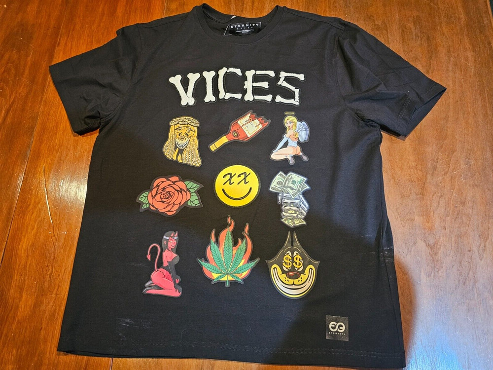 Eternity BC/AD Vices Black Tshirt, Size 2XL
