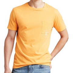 Levi’s Mens Crew Neck T-Shirt M Sunshine Cotton Cashmere Solid Graphic Pocket
