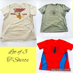 Marvel Spiderman, Tee Luv Miller High Life & Lucky Brand Nashville Med Lot of 3