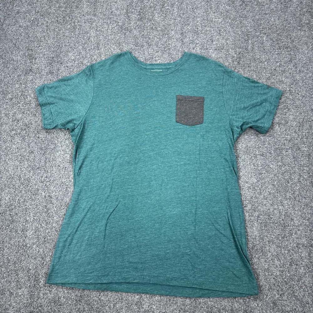 The North Face Shirt Mens XL Green Contrast Pocket Tagless Slim Fit Tee Crewneck