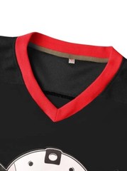 Friday The 13th Jason Voorhees Mask Hockey Jersey Movie Horror Black Large