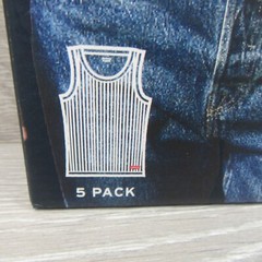 Levi’s Premium Cotton Tank Top Men’s Size Large 5 Pack White NEW 6HMTK501