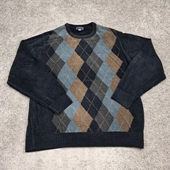 Dockers Men’s Sweater Argyle Black 2X-Large
