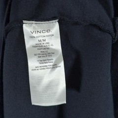 NEW Vince Shirt Mens Large Navy Cotton Garment Dye Crewneck Tee FLAWED