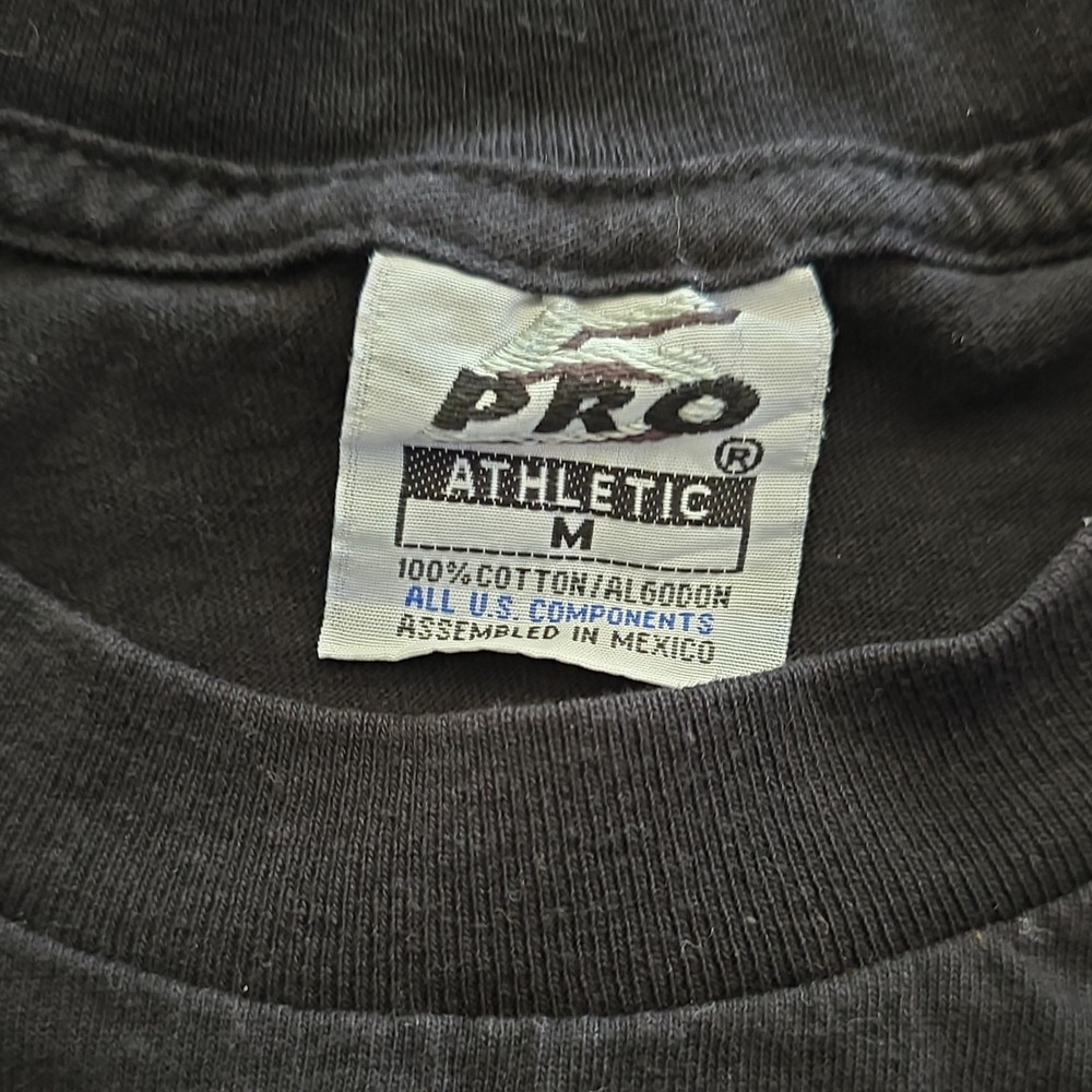 PRO ATHLETIC Men’s M Black Cotton Crew Neck Short Sleeve Logo T-Shirt