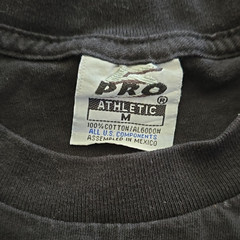PRO ATHLETIC Men’s M Black Cotton Crew Neck Short Sleeve Logo T-Shirt