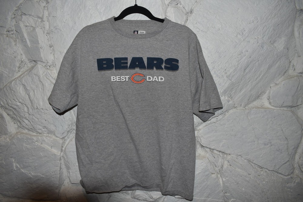 CHICAGO BEARS NFL TEAM APPAREL BEST DAD T-SHIRT SIZE LARGE (ADQ48)