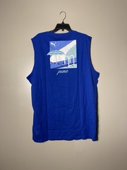 Puma Mens Essentials Sleeveless T-Shirt Tank Top Big & Tall Size 4XL Blue New