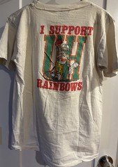 80s University Of Hawaii UH Sports Poly Tees Single Stitch I Support Rainbows 🌈